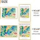 upsimples 16x24 Picture Frame, Display Pictures 14x20 with Mat or 16 x 24 Without, Wall Hanging Poster Frames, Gold, 1 Pack
