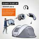 EchoSmile Pop Up Camping Tent, 4 Person Easy Setup Tent, Water Resistant Dome, Portable with Carry Bag 110"L x 78.74"W x 47.24"H