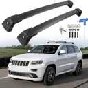 220lbs Upgraded Grand Cherokee Roof Rack Cross Bars Compatible with Grand Cherokee Altitude & SRT & Trackhawk with Roof Black Moldings 2011-2021, Heavy Duty Aluminum Anti-Corrosion Crossbars