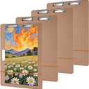 4 PCS 18 x 24 Drawing Board, Large Hardboard Artist Sketch Tote Board with Handle, Clip & Rubber Band, Portable Lightweight Art Board for Painting, Sketching, Travel, Studio