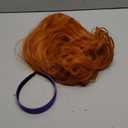 karlery Adult Women Long Curly Orange Bangs Wig Halloween Cosplay Costume Party Wig (Free Purple Headband and Wig Cap)