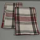 CARRIE HOME Red Tartan Plaid Christmas Lumbar Pillow Cover 12x20 Set of 2 Farmhouse Buffalo Plaid Red Striped Lumbar Throw Pillow Cover for Living Room Couch Sofa