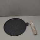 JEETEE Crepe Pan Nonstick, 11 inch Comales Para Tortillas Griddle Pan for Stove Top, Granite Coating Flat Pancake Pan Dosa Tawa, PFOA FREE and Induction Compatible (Grey) (Gray)