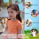 Zanie Kids Toddler Summer Pajamas Set 2 Piece Short Sleeve PJs Cooling Sleepwear (Brown)