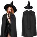 BooJees Halloween Cape Cloak for Halloween Cosplay Birthday Party Decoration Web Cape for Women Unisex Adult Masquerade, S