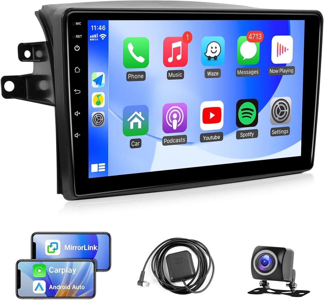 Leadfan Radio for Toyota Sienna 2004-2010 Stereo Wireless Carplay Android Auto, 9 IPS Touch Screen Car Radio Support GPS Navigation Bluetooth WiFi Rear Camera FM Mirrorlink Split Screen(Fit J.B.L)