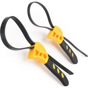 Lichamp 2-Pack Adjustable Rubber Strap Wrench Set, 4" & 6" - Ideal for Jar Openers, Shower Heads, Water Filters, Pipes, Faucets, and Plumbing Tasks