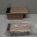 2 Pack Pullman Loaf Pan with Lid, 1 lb/0.5 lb Dough Capacity, Premium Non-Stick Sandwich Bread Loaf Pan with Lid, Carbon Steel Corrugated Bread Toast Box Mold with Cover for Baking