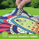 Smiry Spandex Fitted Tablecloth for 4 Foot Rectangle Tables, Washable Picnic Table Cover with Elastic, Stretch Reusable Table Cloth for Outdoor, Camping, Dining & Kitchen (Paisley, 24"x48")