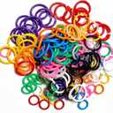 200Pcs Loose Leaf Binder Rings, Colorful Small Plastic Binder Rings, 10 Colors 1/2 and 1Inch Paper Ring for Index Cards, Home, School, Office, DIY