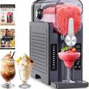 BKPPM Slushie Machine: No Ice Needed Slushy Machine for Home, 6 Preset, Real-Time Temp Display, Auto-Clean | Frozen Margaritas, Cocktails, Frappés, Ice Cream, Smoothies, Milkshakes,Summer Parties