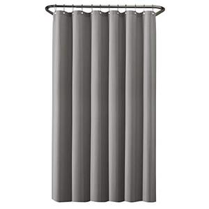 Zenna Home, 70 x 72 Inch, Grey Waterproof Fabric Shower Curtain or Liner, 70 x 72