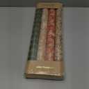 YANGTE Vintage Recyclable Christmas Wrapping Paper Rolls, Brown Kraft Wrapping Paper with Red and Green Pattern, Holiday Gift Wrapping Paper Christmas Rolls, 17x120 inch, 4 Rolls