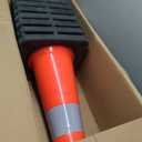 (8 Cones) BESEA 28 inch Orange PVC Traffic Cones, Black Base Construction Safety Cones Road Parking Cone Structurally Stable Wearproof (28" Height)