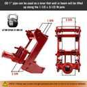 Cast Iron Wall Jack, 1000 lbs Heavy Duty Wall Jacks for Framing, Pole Jack Enables One-Person Wall Raise, Save Labor Cost & Back Strain for Construction Professionals, Red
