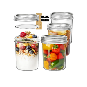 ComSaf Wide Mouth Mason Jars 16 oz with lids - 3 Pack, Pint Mason Jars with Seal Bands, Glass Canning Jars for Honey, Jam, Jelly, Coffee, Salad, Desert, Shower Wedding Favors, DIY Candles Decor