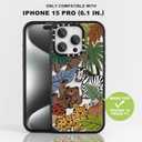 for iPhone 15 Pro Cartoon Animal Clear Phone Case