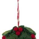 Boston International Felt Christmas Tree Ornament Winter Holiday Hanging Ornaments Decorations for Home, 2.25", Wreath