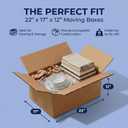 BOX USA Moving Boxes 22"L x 17"W x 12"H (10-Pack) Large - Corrugated Cardboard Box for Shipping, Mailing, Packing, Packaging and Storage