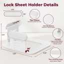 Bed Sheet Holders for Corners 4-Pack Sheet Suspenders & Sheets Holder, Strong Grip bed accessories , No-Slip Mattress Fasteners, Keeps Sheets Tight & Smooth, Easy Install & Fits All Mattress Type