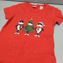 Womens Retro Christmas Orca Whale Santa Reindeer V-Neck T-Shirt - S