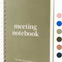 Lamare Meeting Notebook for Work Organization  Perfect Work Notebook for Note Taking & Meeting Planner for Productivity (A5 - 5.8x8.2", Sage)