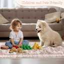 Ileading Vintage Runner Rug for Hallway,Machine Washable Carpet Runners with Rubber Backing,Non Slip Kitchen Floor Mat for Entryway Bedroom Laundry Living Room(Beige&Orange 2x8ft)