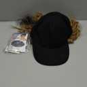 AynnQueen Baseball Cap with Hair Extensions for Women Adjustable Hat with Synthetic Wig Attached 8inch Kinky Curly Hair Black Baseball Cap (Ginger Brown Mix Bleach Blonde-l)