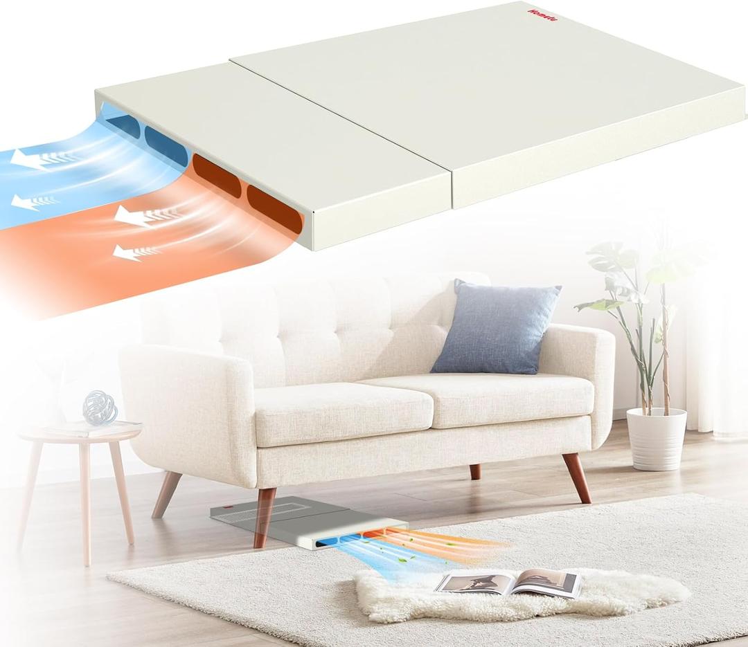 Air Vent Extender for Under Furniture - Metal Material, Heat Resistant,Durable,Sturdy and Stable Adjustable Length Floor Vent Deflector Extender for Sofas, Beds, Wardrobe and Bookcases