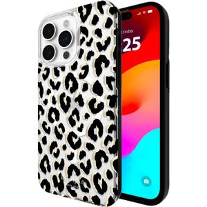 Kate Spade New York iPhone 15 Pro Max Case, Compatible with MagSafe - City Leopard Black