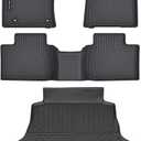 Floor Mats & Cargo Liner for 2025 2026 Toyota Camry (Include Hybrid) LE/SE/XLE/XSE All Weather Protection TPE Rubber Full Set Automotive Floor Liners Accessories, Odorless Anti-Slip, Black