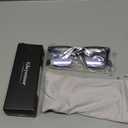 Gleyemor Blue Light Glasses for Men Women Trendy Square Frame Blue Light Blocking Lens Computer Glasses (Black)