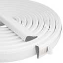 Wedge-Shape Window Weather Stripping Door Frame Seal Strip 196” White,Upgrade Black Foam,Soundproofing,Draft Stopper,Winter Insulation,Noise Blocker, Gap Filler for Exterior Front Door Side