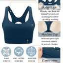 RUNNING GIRL High Impact Sports Bras for Women, High Support Running Strappy Women's Sports Bra with Sewn in Pads (Blue, XXL)