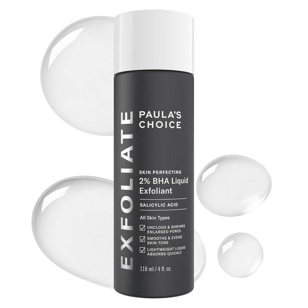 Paula's Choice SKIN PERFECTING 2% BHA Liquid Salicylic Acid Exfoliant-Facial Exfoliant for Enlarged Pores, Wrinkles & Fine Lines and Suitable for Blackhead-Prone Skin