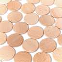 Super Z Outlet Round Unfinished 1.5" Wood Cutout Circles Chips for Arts & Crafts Projects, Board Game Pieces, Ornaments (100 Count)