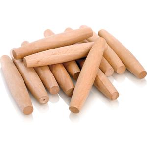 Elsjoy 12 Pack 8 Inch Small Wood Rolling Pins, Non-Stick Wooden Dough Roller Pin for Baking Pie, Cookie, Pasta, Dumpling