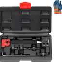 Brake Line Flaring Tool Kit, 3/16" 1/4" SAE Double Flare Tool for Brake Lines, Creates Single Double Bubble Flares for Vehicle Brake & Hydraulic Lines