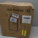 Crescent Ice Maker Countertop, 35Lbs/24H, Clear Ice Maker with Self-Cleaning & Timer, 16 Crystal-Clear Ice in 12 Mins, Countertop Ice Makers for Home, Office or Party (EXP 07/14/26)