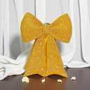 Gold Bow Glitter Vase  3-in-1 Flower Planter, Makeup Brush Holder & Desk Decor for Vanity, Bedroom or Gift