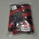 Boys Flannel Shirts Plaid Hoodie: Button Down Long Sleeve Shirt Fall Winter Fashion Lightweight Hooded Jacket Coats (6-7 Years, Black + Red)