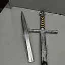 quescu Medieval Knight Toy Sword,35.6" Plastics Sword Medieval Warrior Costume Accessories for Renaissance Fair Cosplay,Props, Large