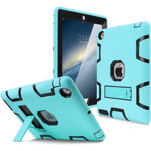 AICase for iPad 2 Case, iPad 3/iPad 4 Case, Kickstand Shockproof Heavy Duty High Impact Resistant Rugged Hybrid Three Layer Full Body Protection with Stylus for iPad 2/3/4(Light Green/Black)