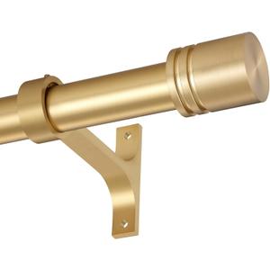 Curtain Rods for Windows 28 to 150 Inches, Vimayta 1 Inch Adjustable Heavy Duty Drapery Rod with Aluminum Alloy Finial and Brackets for Living Room, Bedroom, Kitchen, Patio, Sliding Door, Brushed Gold (28"-150")