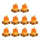 10Pcs Miniature Campfire Dollhouse Fire Ornament Decor Model Fire Model Handicraft Fake Fire Pretend Toy Resin Bonfire Model Miniature Decoration