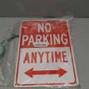 T&R No Parking Anytime Sign - 2 Pack - 14 x 10 Inches Rust Free .040 Aluminum Reflective - UV Protected, Waterproof, Weatherproof and Fade Resistant - 6 Pre-drilled Holes