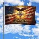 250 Anniversary USA Flag Patriotic 250th Anniversary Flag 3x5 Ft Double Sided 17762026 Flag with Eagle Design, Outdoor Indoor July 4th Independence Day Decoration for Yard Garden Home