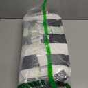 Outdoor Pillow for Chaise Lounge Chair, 2pcs Striped Chaise Lounge Pillows, Adjustable Strap Head Lumbar Pillow for Patio Pool Beach Office, Black