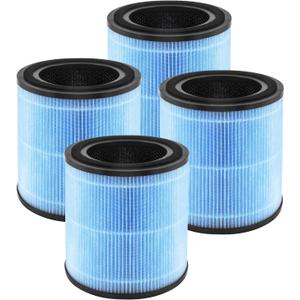 AP0601 Replacement Filter Compatible with AIRTOK AP0601 air Purifier, 4-in-1 True Air Purifier Filter, High Efficiency Activated Carbon Filter, 4 Pack 