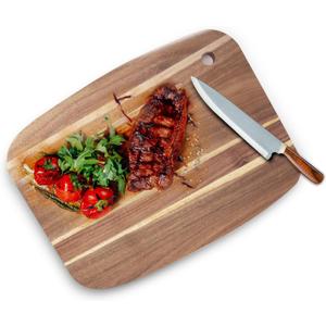 Acacia Wood Cutting Boards for Kitchen, Thick Wooden Chopping Board Serving Boards with Hang Hole for Meat, Cheese, Vegetables, Bread, and Charcuterie(Large)